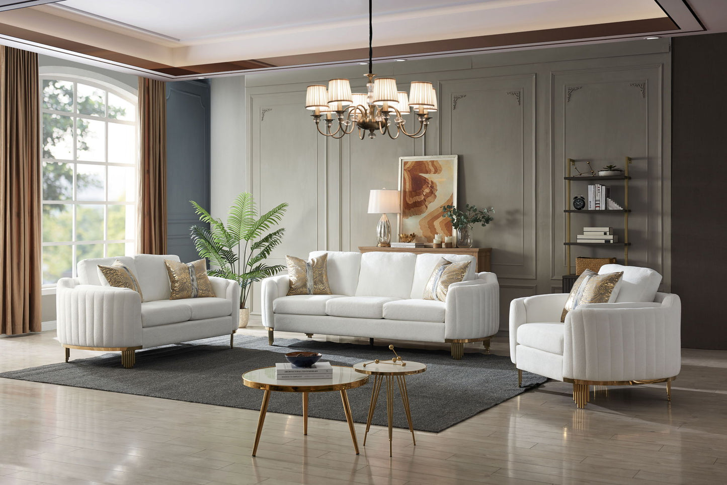 Lexi - Sofa/Loveseat - Cream