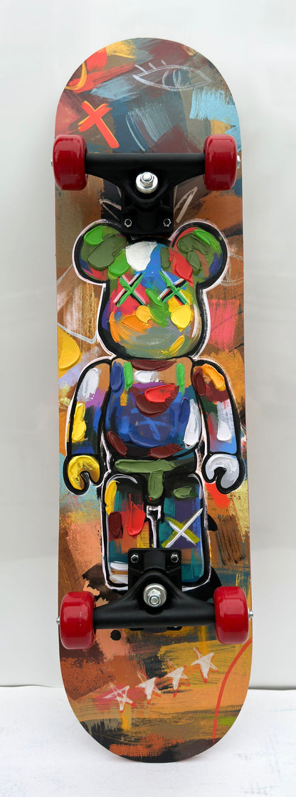 Skateboard - Graffiti Bear Red - Pink