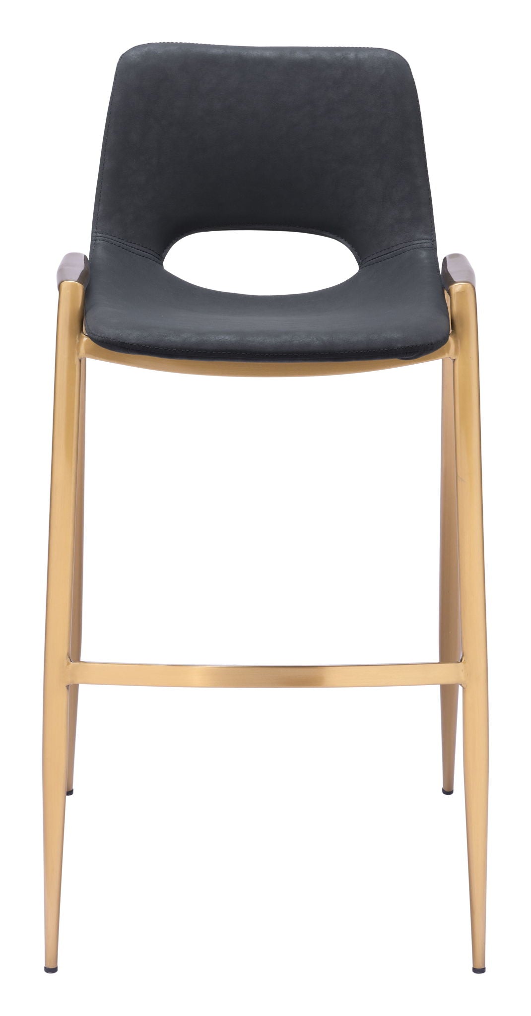 Desi - Barstool Chair With Gold Base (Set of 2)