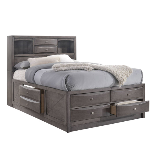 Emily - Storage Bed - Weathered Gray