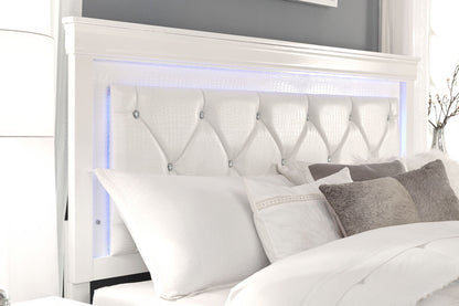 Pompei - Twin Bookcase Bed With LED - Metallic White
