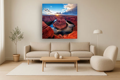 Tempered Glass With Foil - Horseshoe Bend - Red