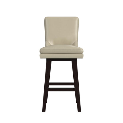 Villanova - PU Swivel Bar Stool (Set of 2) - Espresso / Beige