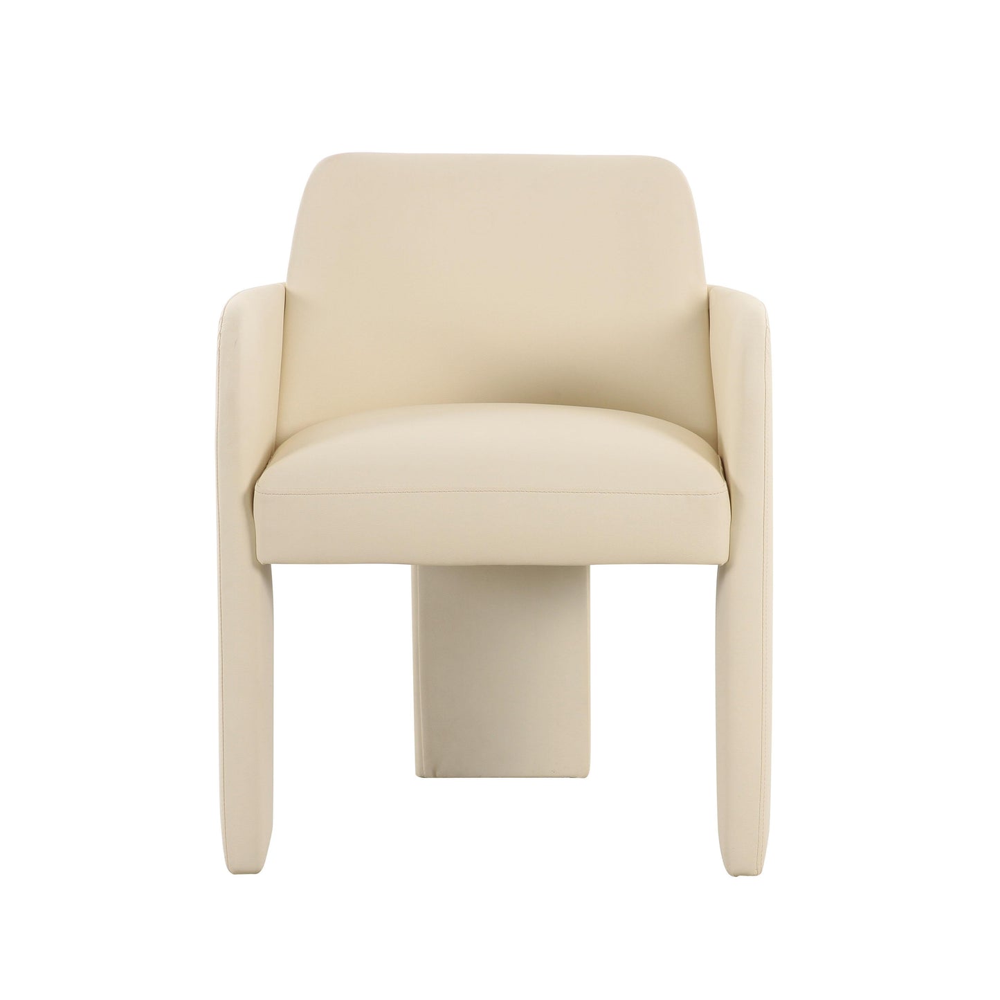 Leo - Vegan Leather Dining Chair - Cream