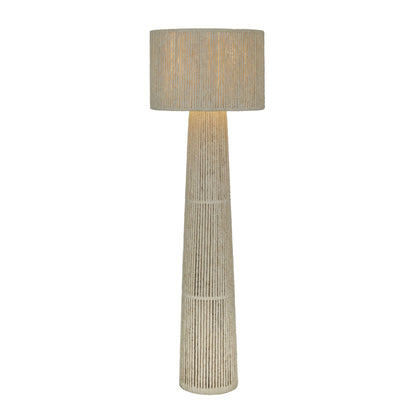 Tapered - Chenille Fiber Floor Lamp - Natural