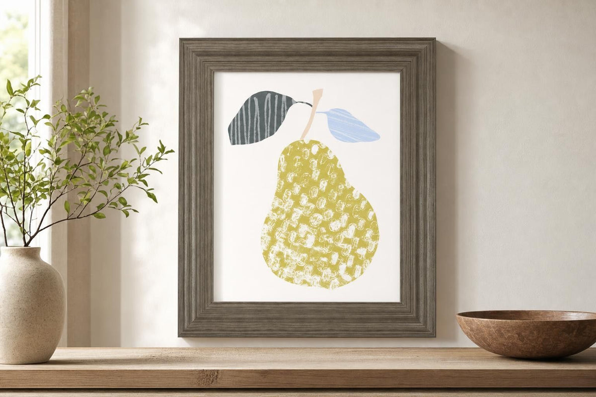 22x26 Cut Paper Fruit I By June Erica Vess - Green