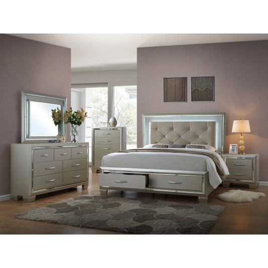 Platinum - Platform Storage Bedroom Set