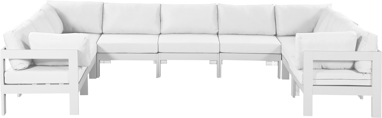 Nizuc - Outdoor Patio Modular Sectional 9 Piece - White