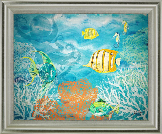 Coral Reef Dance - 28" x 34" Framed Wall Art