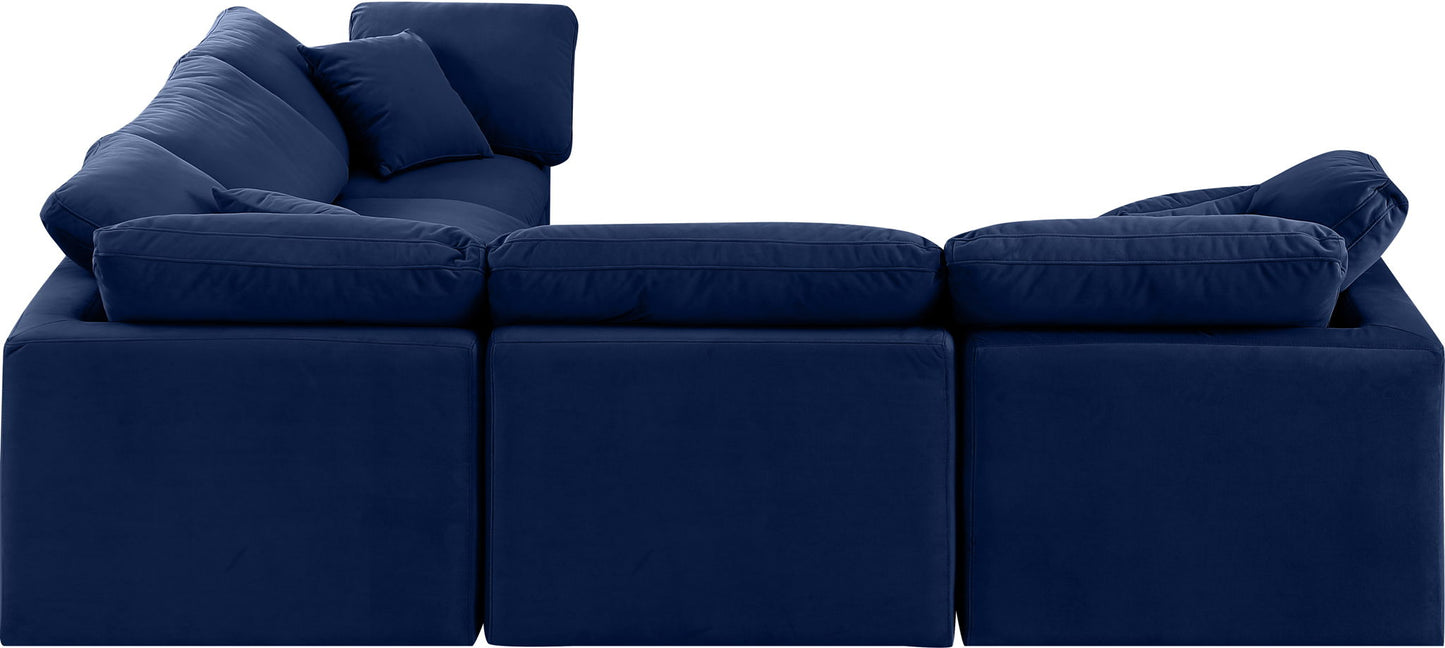 Indulge - Velvet 5 Piece Modular Corner Sectional