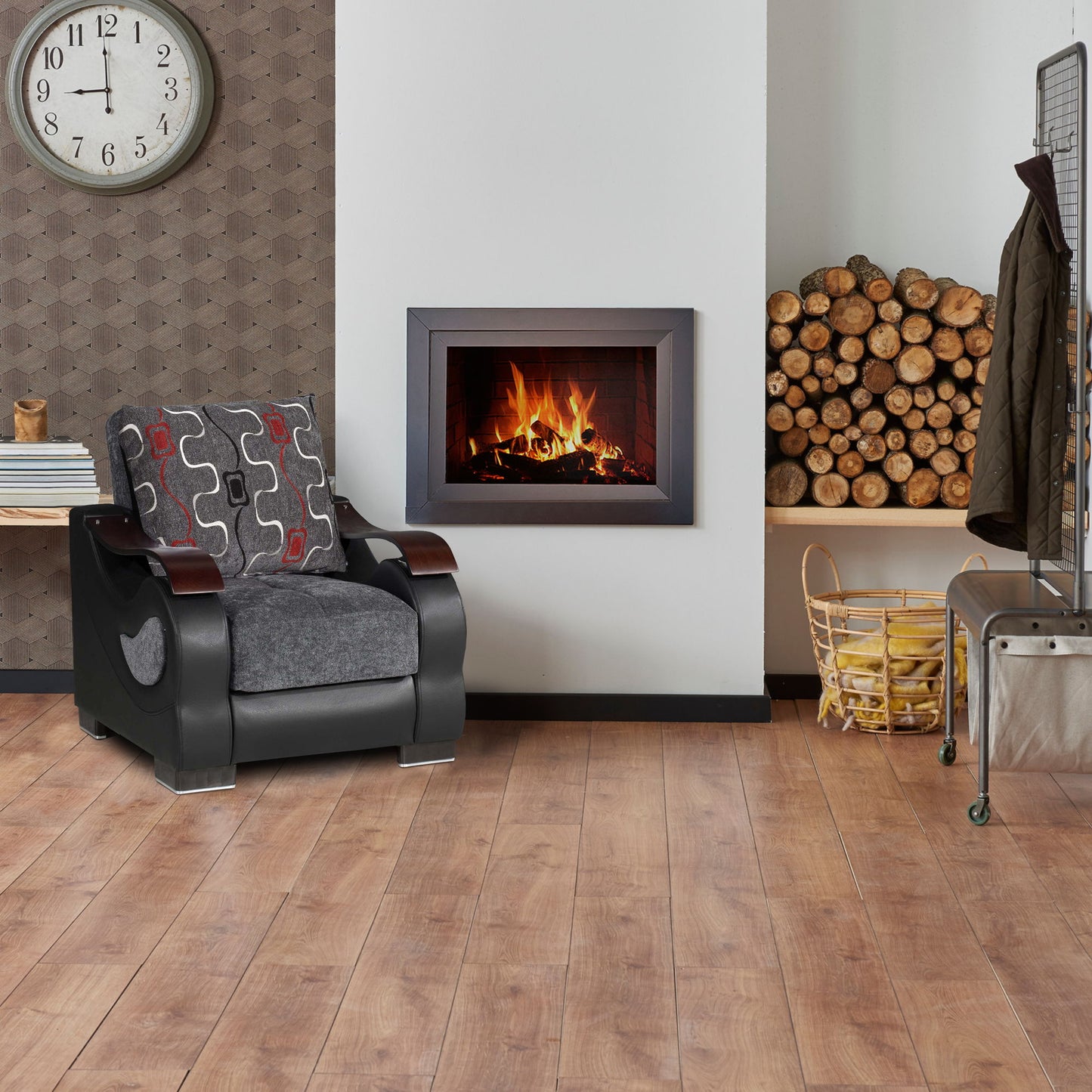 Ottomanson Metroplex - Upholstered Convertible Armchair With Storage