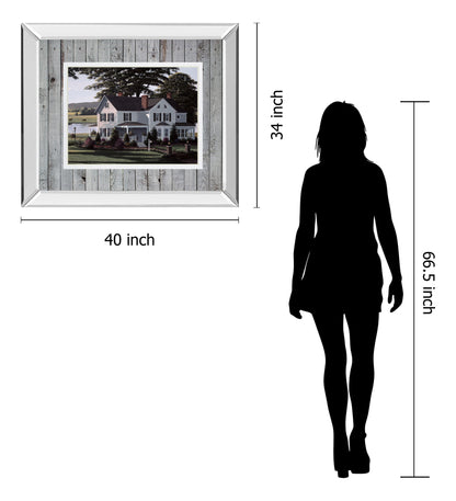 The Counrty Inn By Saunders B. Mirrored Frame - Dark Gray
