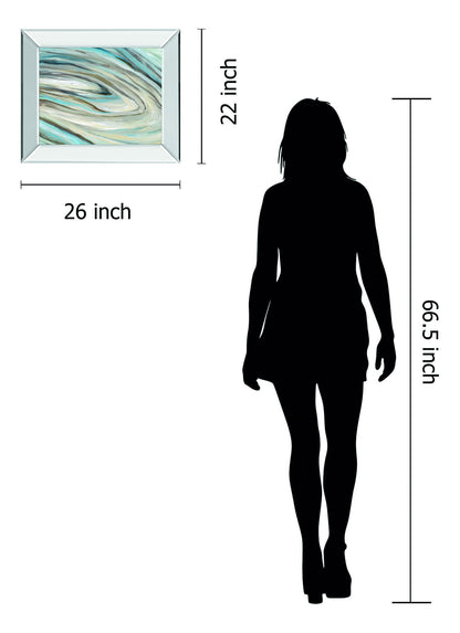 Blue Amethyst By Wani Pasion - Mirror Framed Print Wall Art - Blue