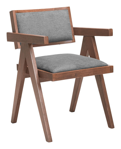 Delhi - Dining Chair (Set of 2) - Gray & Walnut