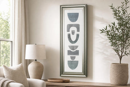 18x42 Neutral Totems VIII By Rob Delamater - Silver
