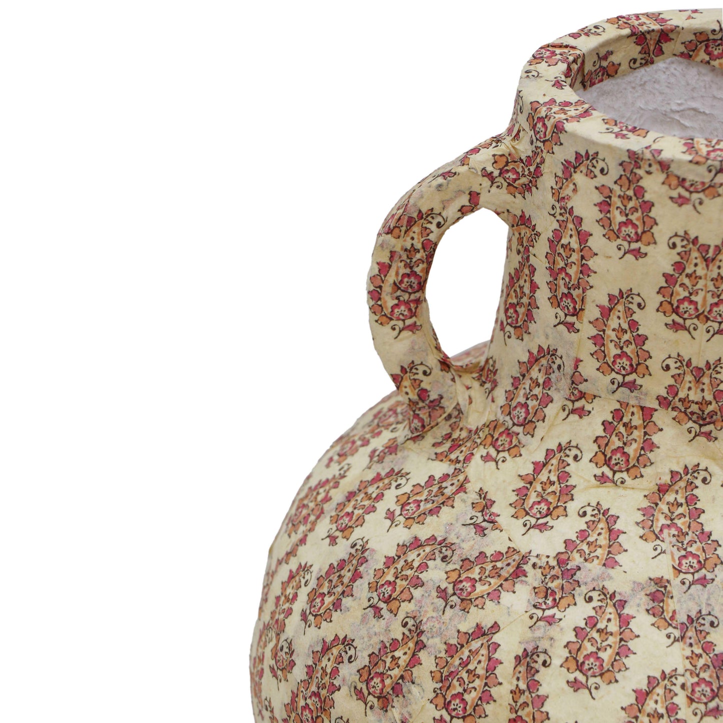 Cotton Mache - Paisley Vase - Peach