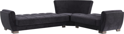 Ottomanson Armada Air - Upholstered Convertible Sectional With Storage - Microfiber