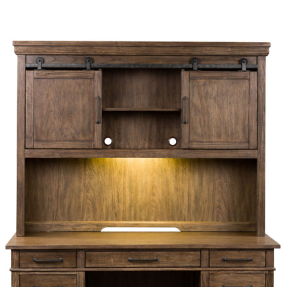 Sonoma Road - Credenza Hutch - Light Brown