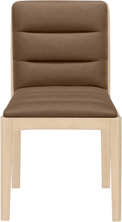 Ellis - Vegan Leather Upholstered Dining Chair (Set of 2) - Natural Base