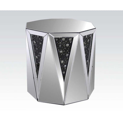 Nysa - End Table - Mirrored & Faux Crystals