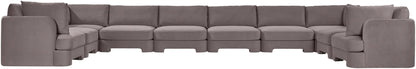 Hammond - Velvet Performance Fabric Upholstered 10 Piece Sectional