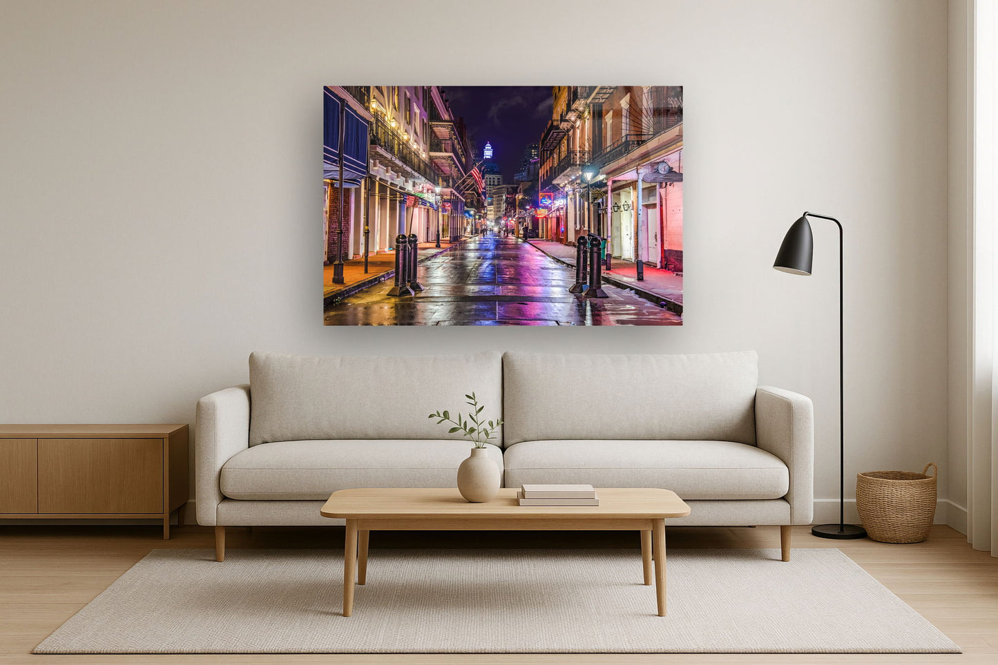 Tempered Glass With Foil - Bourbon Street New Orleans - Purple