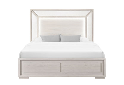 Clara - 5 Piece King Bedroom Set (Bed, Dresser & Mirror, Nightstand, Chest) - Beige