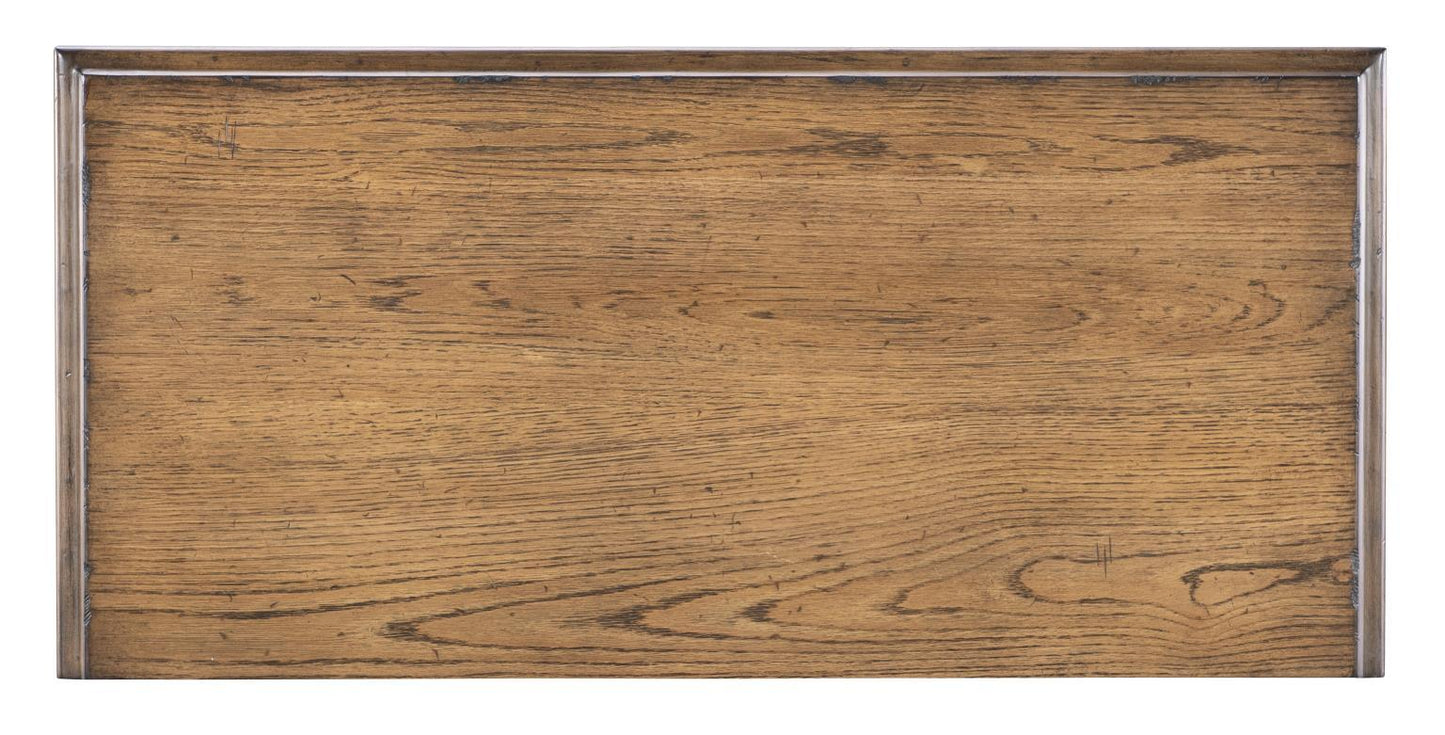 Vintage Market - Washstand Accent Chest 2 Drawers - Barnwood Oak And Mallard Green