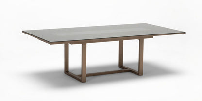Linea - Dining Table With 2 Extensions - Light Beige / Brown