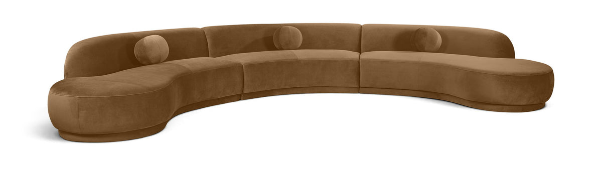 Avra - 177.5" Velvet Performance Fabric Upholstered Sectional