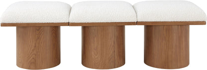 Pavilion - 3 Piece Modular Bench With Brown Base