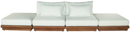 Mirella - 4 Piece Water Resistant Fabric Outdoor Patio Modular Sectional