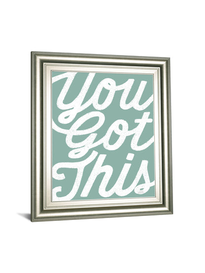 Positivity VII By Laura Marshall - Framed Print Wall Art - Green