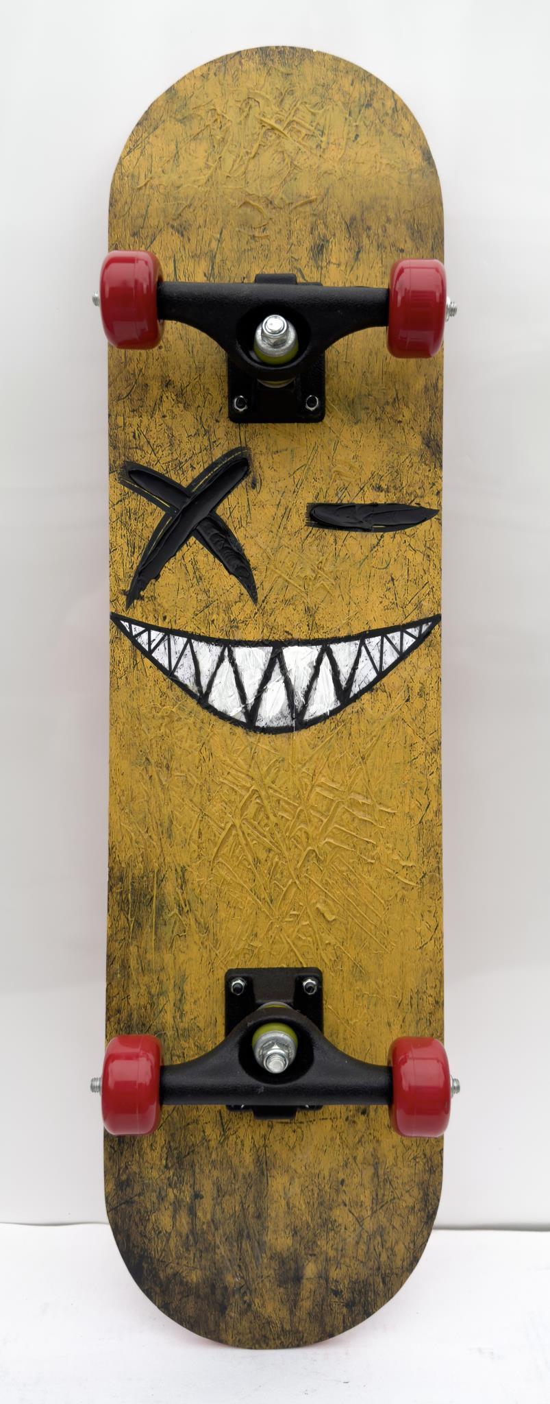 Skateboard - Smile Wink - Yellow