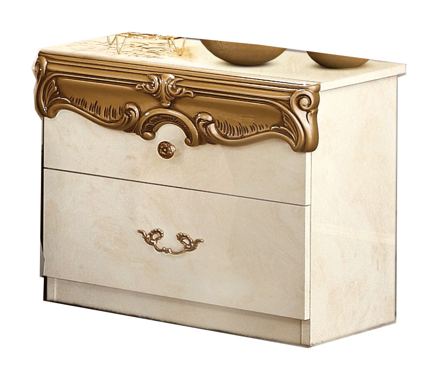 Barocco - Nightstand - Ivory/Gold