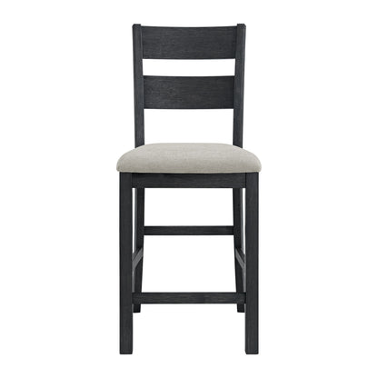 Garcia - 5 Piece Counter Set With Table And 4 Chairs - Black