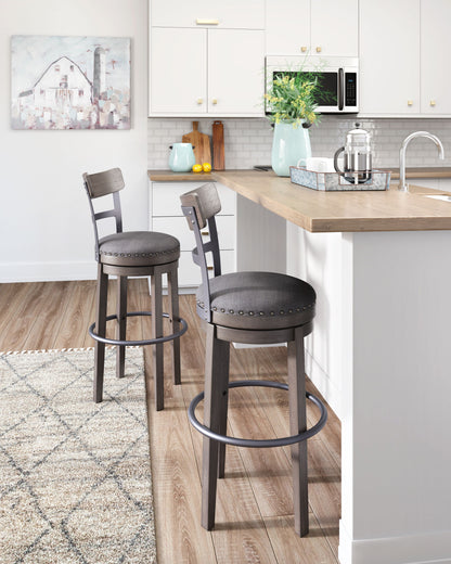 Caitbrook - Gray - Tall Uph Swivel Barstool