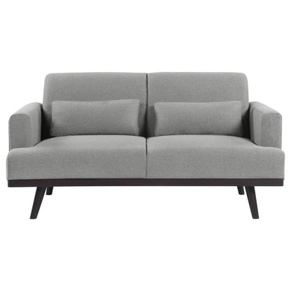 Blake - Upholstered Track Arm Loveseat - Sharkskin