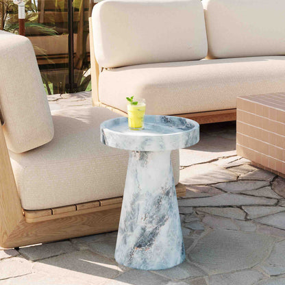 Zara - Indoor / Outdoor Side Table - Blue / White
