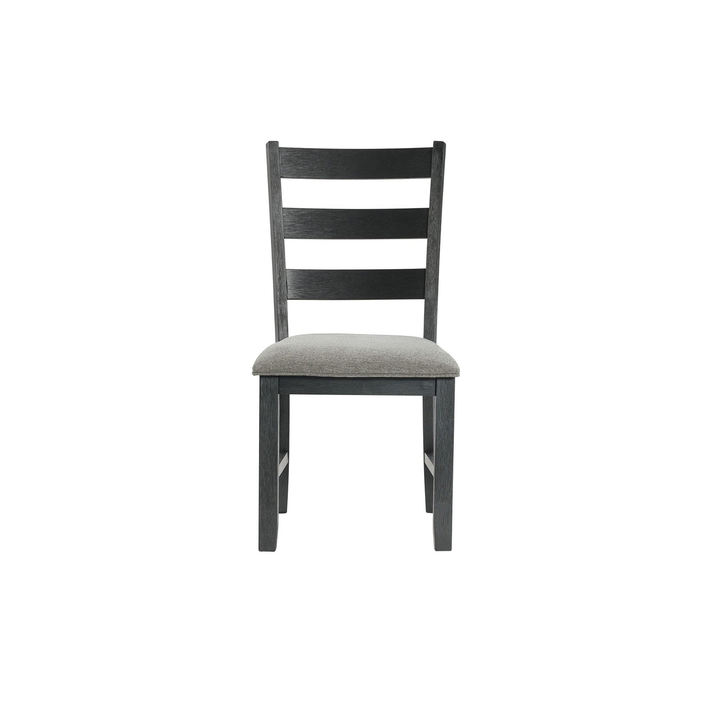 Martin - Dining Side Chair With Grey Fabric (Set of 2) - Black Finish