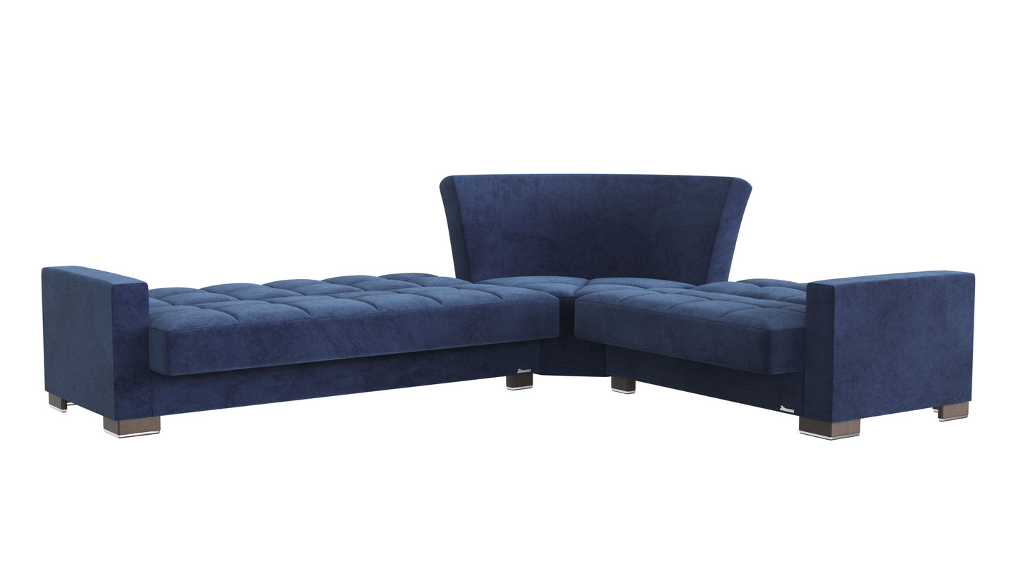 Ottomanson Armada - Upholstered Convertible Sectional With Storage - Microfiber