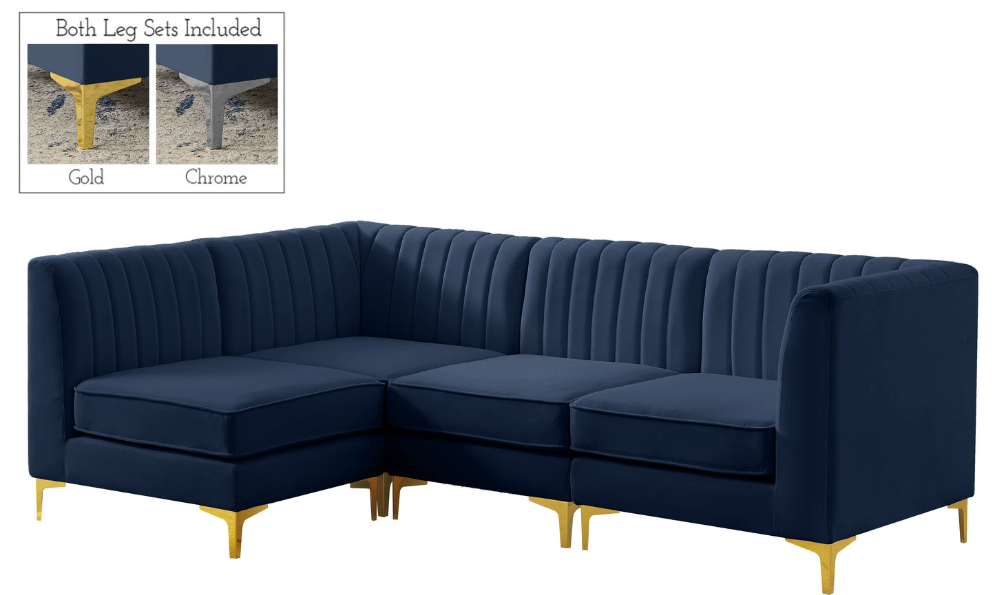 Alina - 4 Piece Modular L-Shaped Sectional
