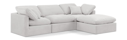 Indulge - Velvet 4 Piece Modular Sectional With Chaise