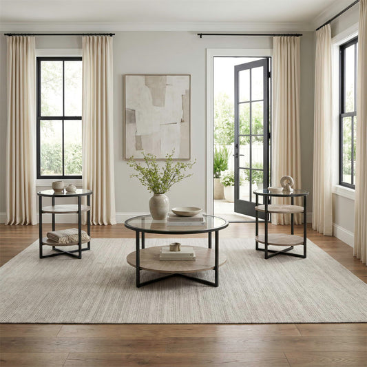 Paran Place - 3 Piece Table Set (Cocktail Table & 2 End Tables) - Natural