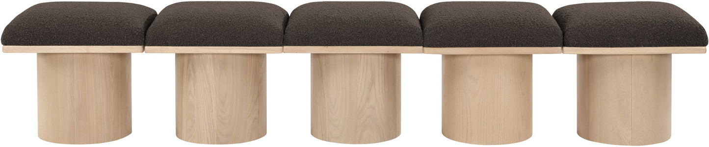Pavilion - 5 Piece Modular Bench With Natural Base
