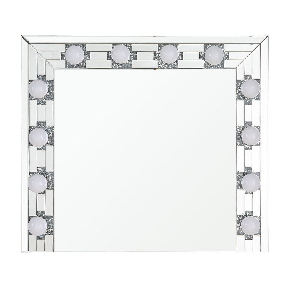 Noralie - Accent Mirror - Faux Diamonds & Mirrored