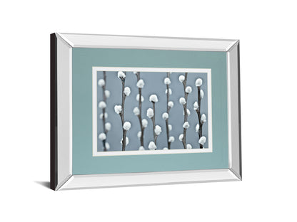 Protected By Frank Assaf - Mirror Framed Print Wall Art - Blue