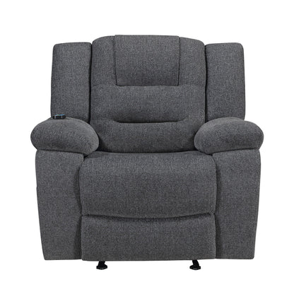 Redondo - Glider Recliner With Heat, Massage, Power - Dark Gray