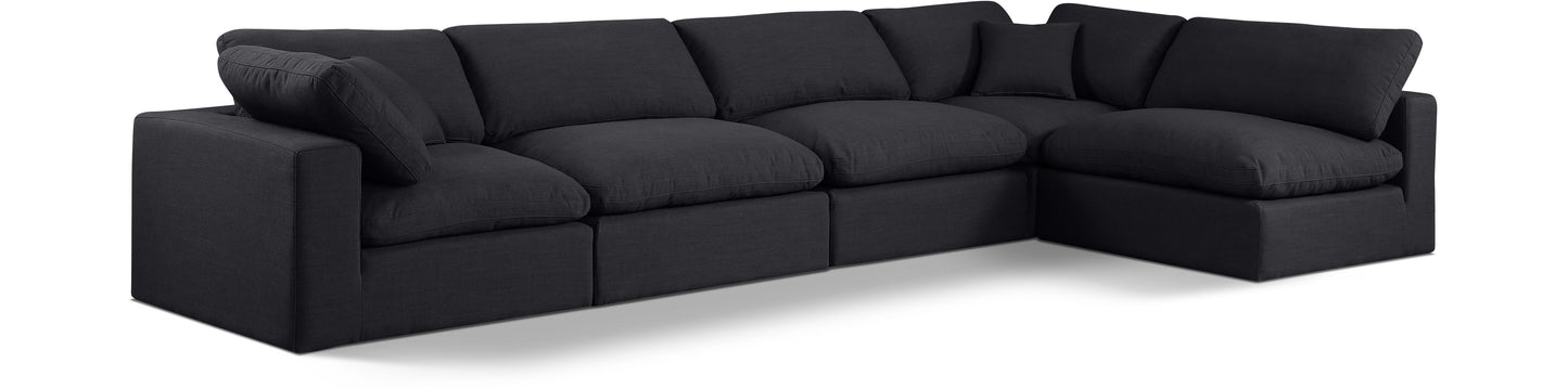 Comfy - 5 Piece Linen Modular Sectional