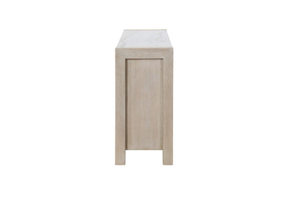 D1321 - Buffet With Real Marble Top - Natural / White